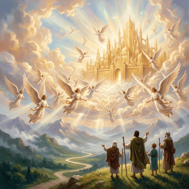 Angels within the heavenly kingdom believers seek