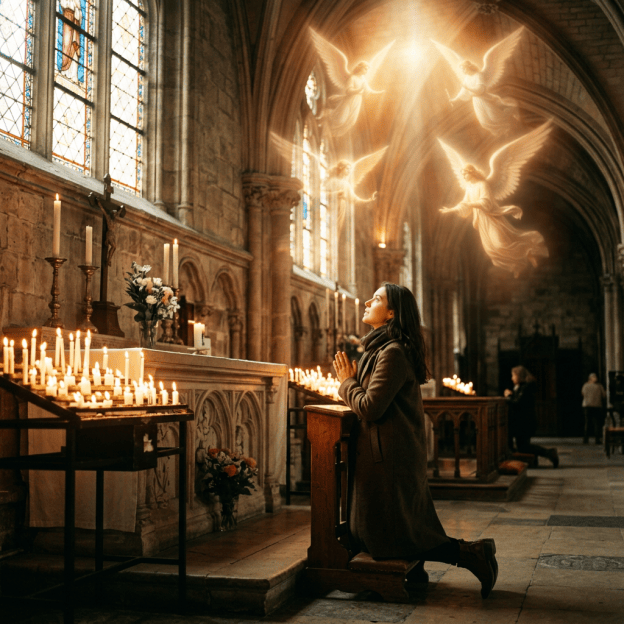 Believers trusting in the existence of angels