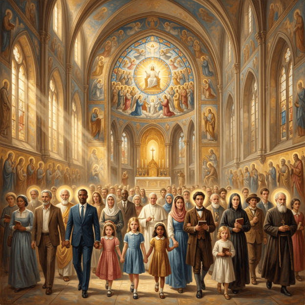 Saints gathered in God’s heavenly household