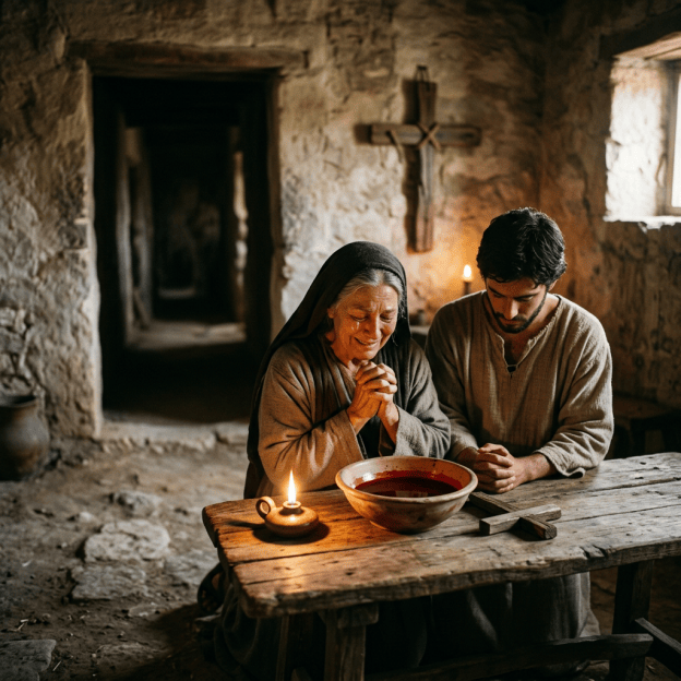 Believers receiving redemption through Jesus' sacrifice