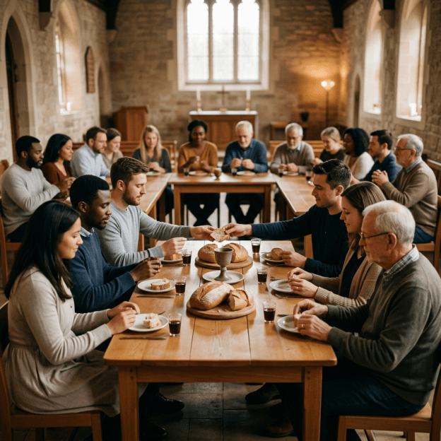 Believers sharing the Lord’s Supper together