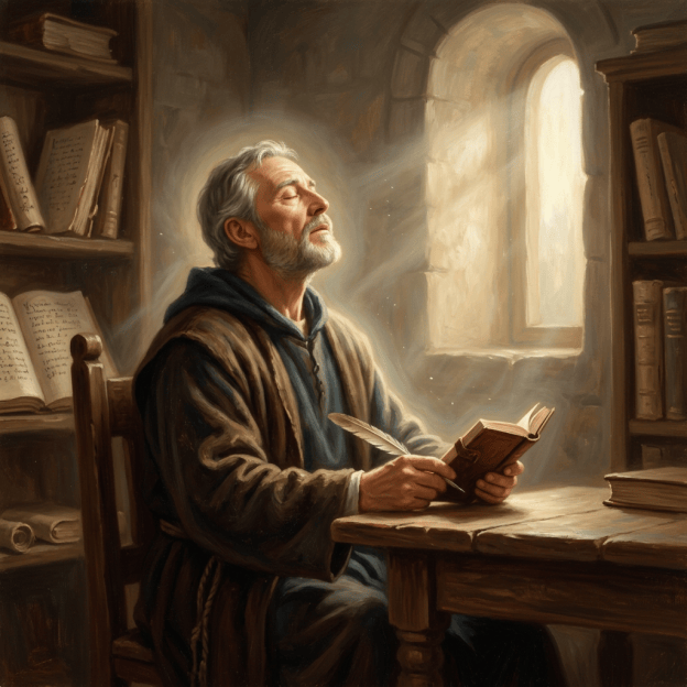 Believer receiving divine wisdom from God’s Spirit