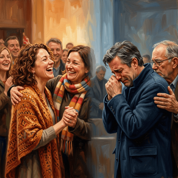 People sharing joy and sorrow