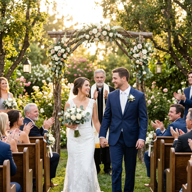Blessed couple united in marriage