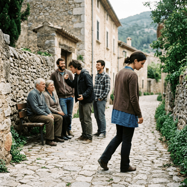 People respectfully turning away from disrespectful men